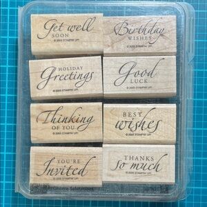Stampin' Up! Sincere Salutations Wooden Stamp Set - Natural Wood
